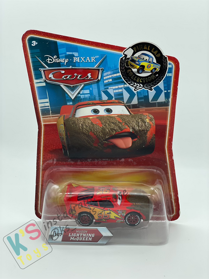 Rare Disney Pixar Cars by Mattel, Muddy Lightning McQueen - Final Lap Series - BNIP