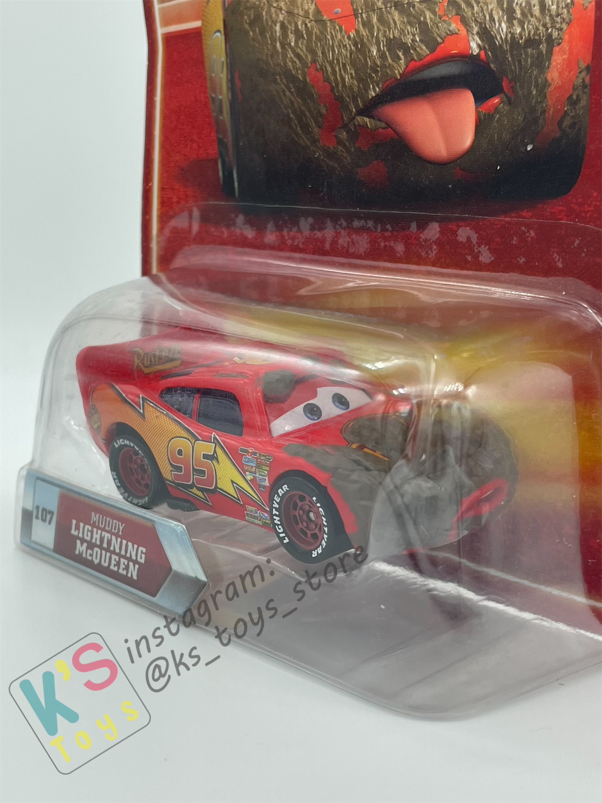 Rare Disney Pixar Cars by Mattel, Muddy Lightning McQueen - Final Lap Series - BNIP