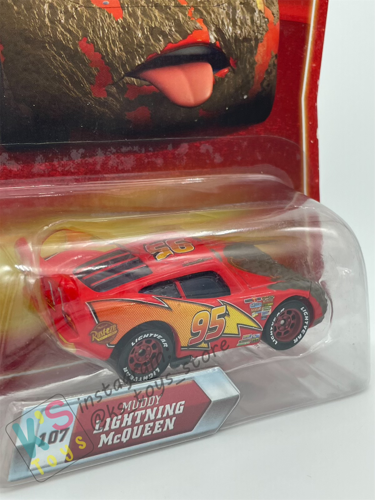 Rare Disney Pixar Cars by Mattel, Muddy Lightning McQueen - Final Lap Series - BNIP