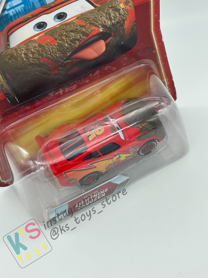 Rare Disney Pixar Cars by Mattel, Muddy Lightning McQueen - Final Lap Series - BNIP