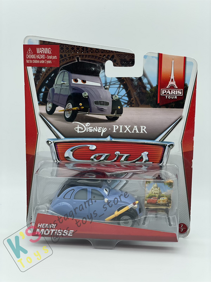 Rare Disney Pixar Cars 1:55 by Mattel, Henry Motisse - Paris Tour - BNIP