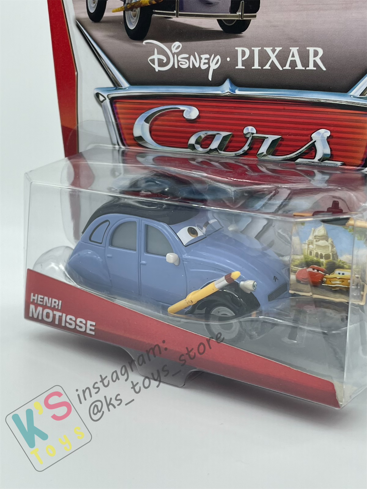 Rare Disney Pixar Cars 1:55 by Mattel, Henry Motisse - Paris Tour - BNIP