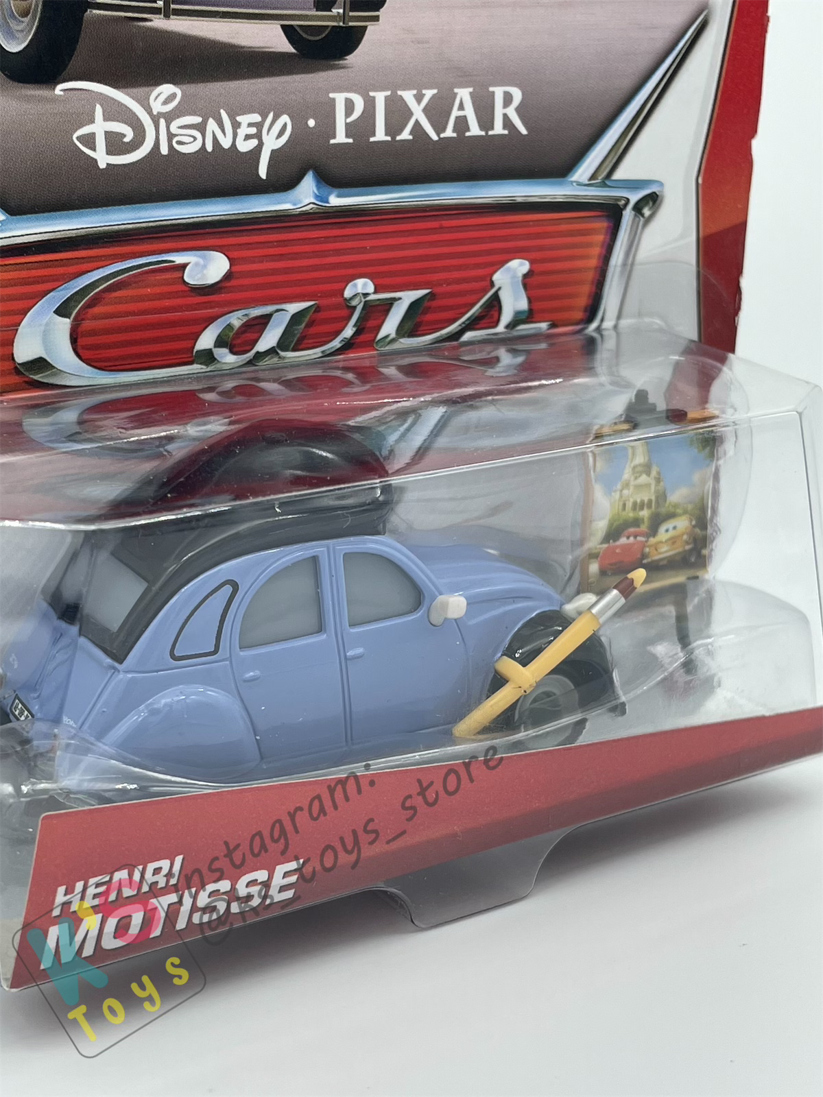 Rare Disney Pixar Cars 1:55 by Mattel, Henry Motisse - Paris Tour - BNIP