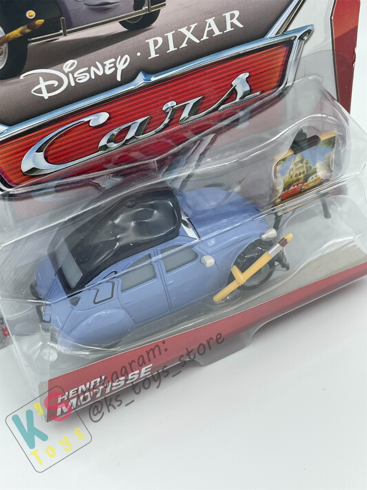 Rare Disney Pixar Cars 1:55 by Mattel, Henry Motisse - Paris Tour - BNIP