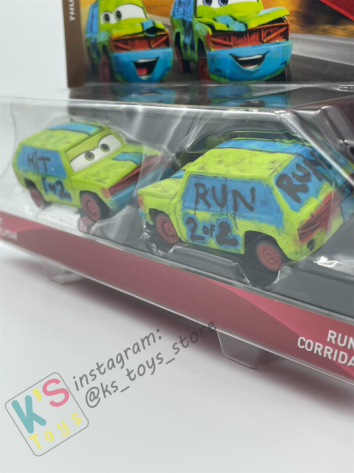 Disney Pixar Cars 1:55 by Mattel 2-Pack Thunder Hollows, Hit & Run - BNIP