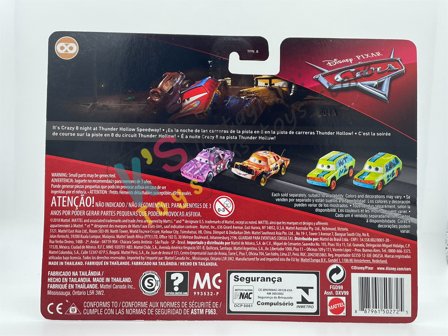 Disney Pixar Cars 1:55 by Mattel 2-Pack Thunder Hollows, Hit & Run - BNIP