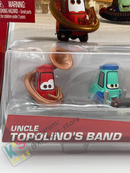Disney Pixar Cars 1:55 by Mattel 2-Pack Festival Italiano, UNCLE TOPOLINO'S BAND - BNIP