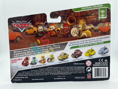 Disney Pixar Cars 1:55 by Mattel 2-Pack Festival Italiano, UNCLE TOPOLINO'S BAND - BNIP