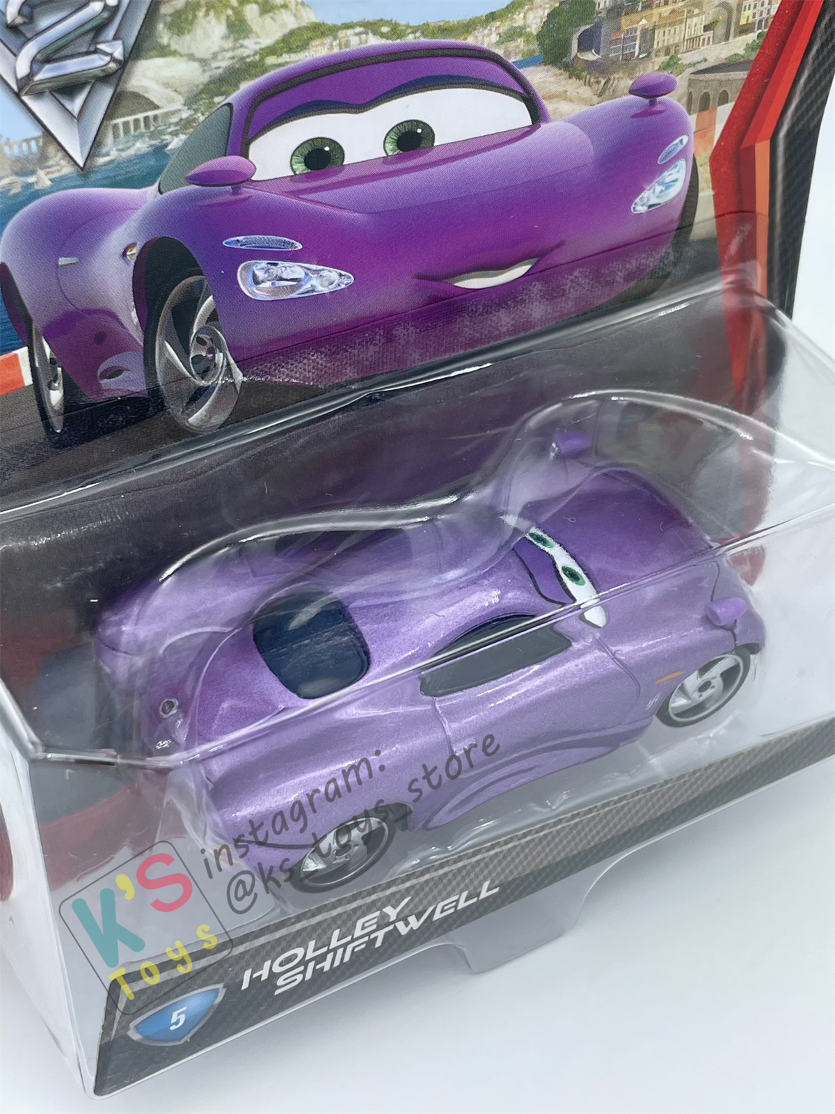 DISNEY PIXAR CARS BY MATTEL, "HOLLEY SHIFTWELL" CARS 2 - BNIP