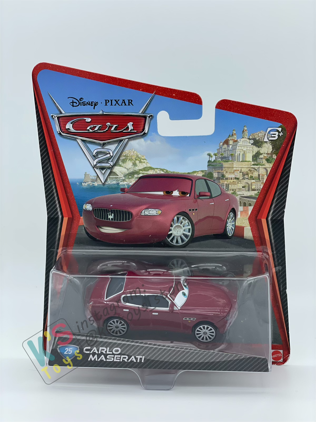 DISNEY PIXAR CARS BY MATTEL, CARLO MASERATI - CARS 2 - BNIP