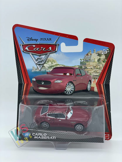 DISNEY PIXAR CARS BY MATTEL, CARLO MASERATI - CARS 2 - BNIP