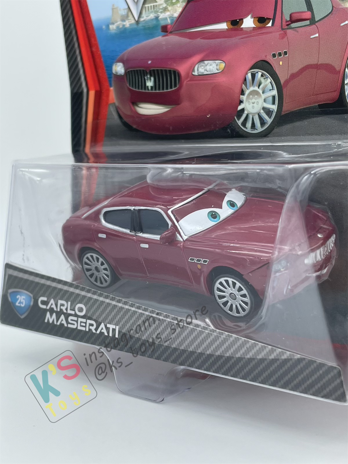 DISNEY PIXAR CARS BY MATTEL, CARLO MASERATI - CARS 2 - BNIP