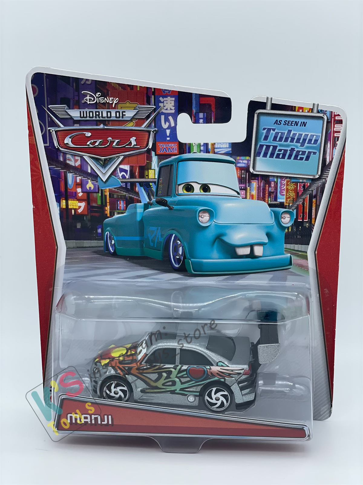DISNEY PIXAR CARS BY MATTEL,  "MANJI" BROWN-EYED VARIANT - TOKYO MATER SERIES - BNIP