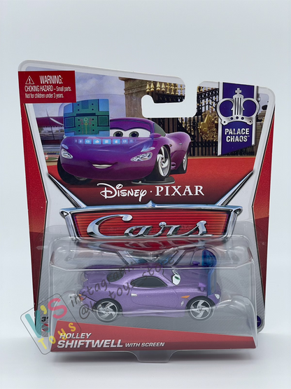 DISNEY PIXAR CARS BY MATTEL,  "HOLLEY SHIFTWELL WITH SCREEN" - PALACE CHAOS SERIES - BNIP