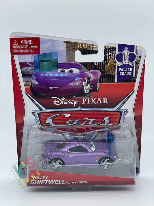 DISNEY PIXAR CARS BY MATTEL,  "HOLLEY SHIFTWELL WITH SCREEN" - PALACE CHAOS SERIES - BNIP