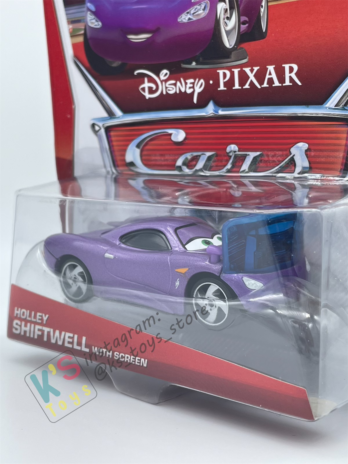 DISNEY PIXAR CARS BY MATTEL,  "HOLLEY SHIFTWELL WITH SCREEN" - PALACE CHAOS SERIES - BNIP