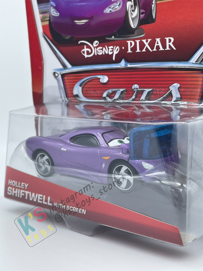 DISNEY PIXAR CARS BY MATTEL,  "HOLLEY SHIFTWELL WITH SCREEN" - PALACE CHAOS SERIES - BNIP