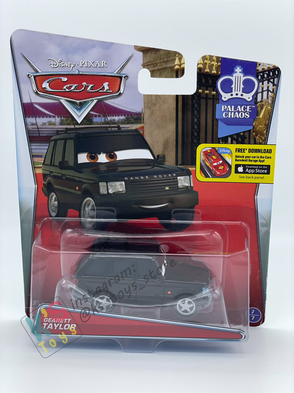 DISNEY PIXAR CARS BY MATTEL,  "GEARETT TAYLOR" - PALACE CHAOS SERIES - BNIP