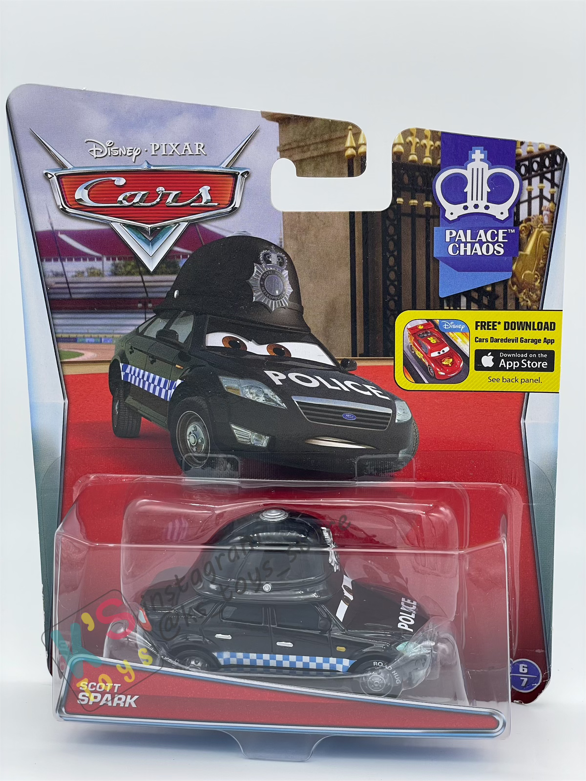 DISNEY PIXAR CARS BY MATTEL,  "SCOTT SPARK" - PALACE CHAOS SERIES - BNIP