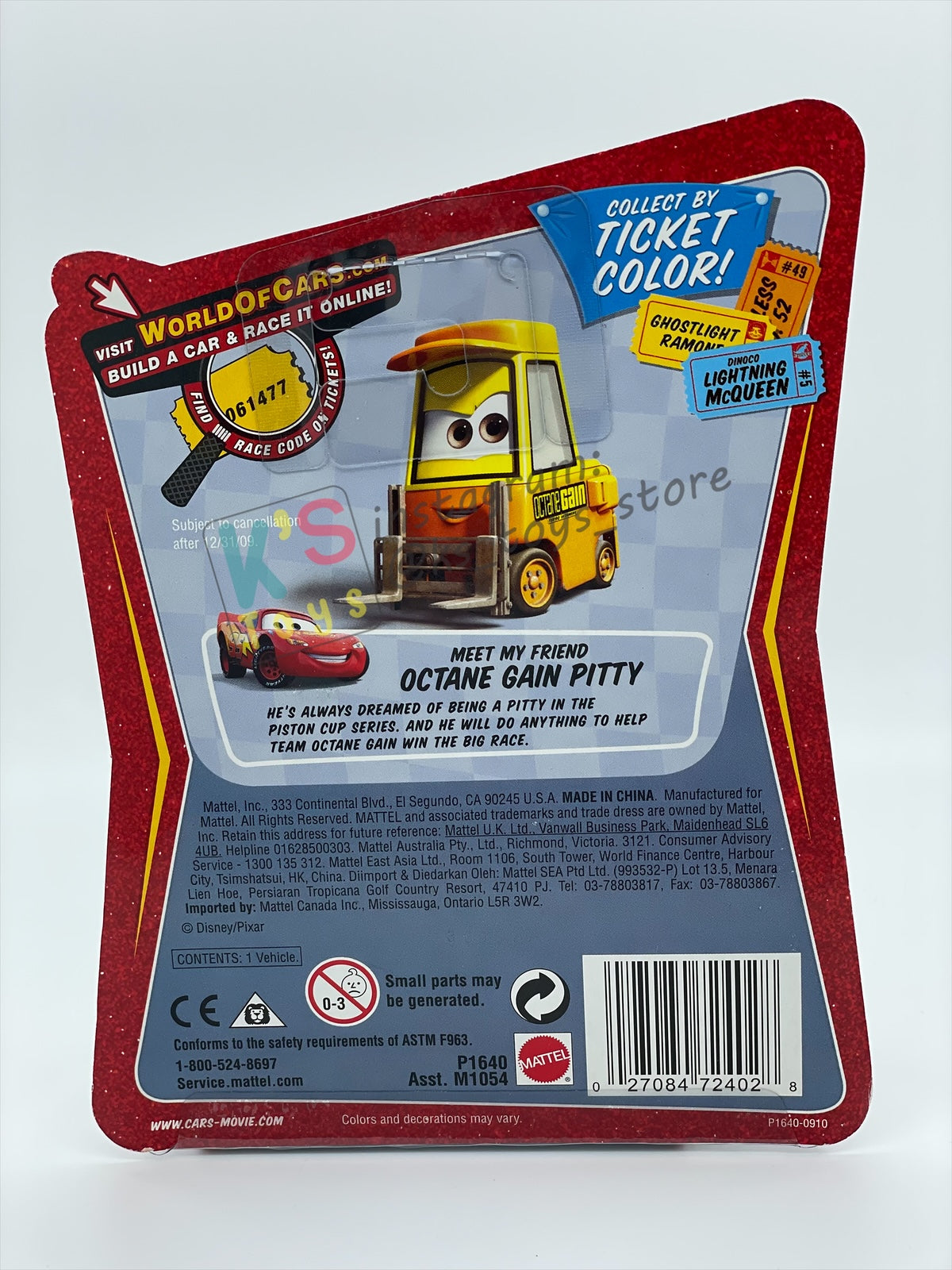 DISNEY PIXAR CARS BY MATTEL, "GRETA" - RACE ORAMA SERIES - BNIP