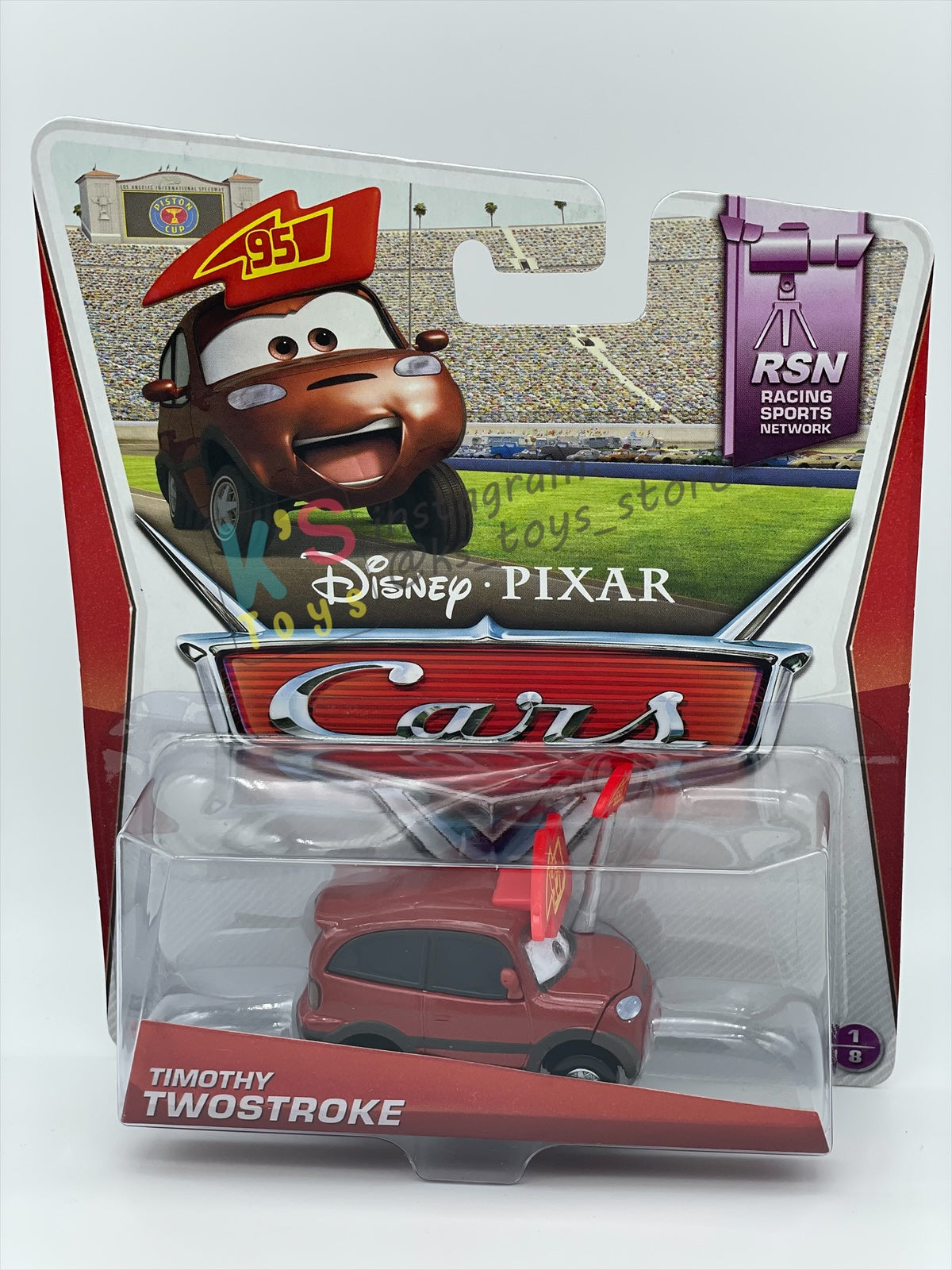 DISNEY PIXAR CARS 1:55 BY MATTEL, "TIMOTHY TWOSTROKE" - RSN SERIES - BNIP