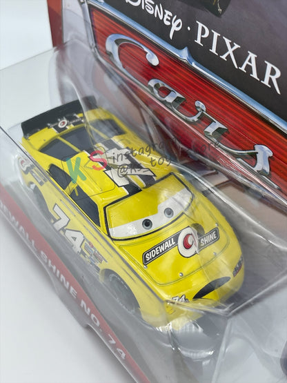 DISNEY PIXAR CARS 1:55 BY MATTEL, "SIDEWALL SHINE NO. 74" - PISTON CUP SERIES - BNIP