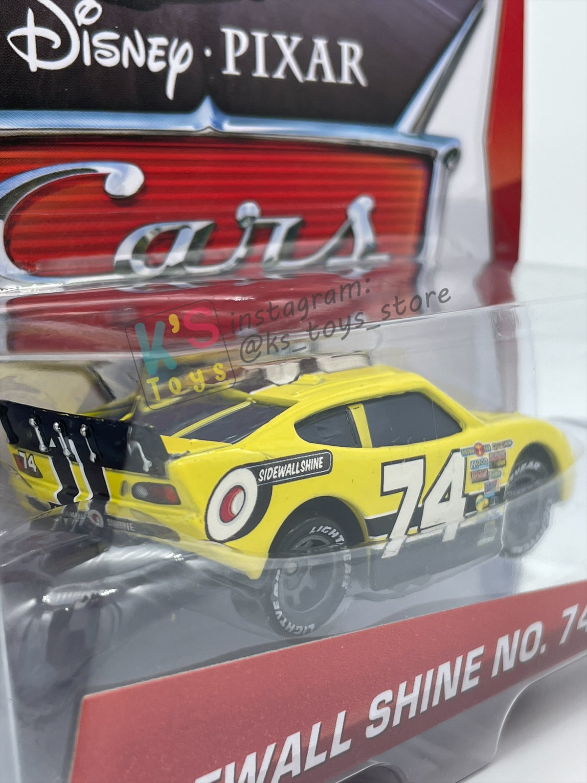 DISNEY PIXAR CARS 1:55 BY MATTEL, "SIDEWALL SHINE NO. 74" - PISTON CUP SERIES - BNIP