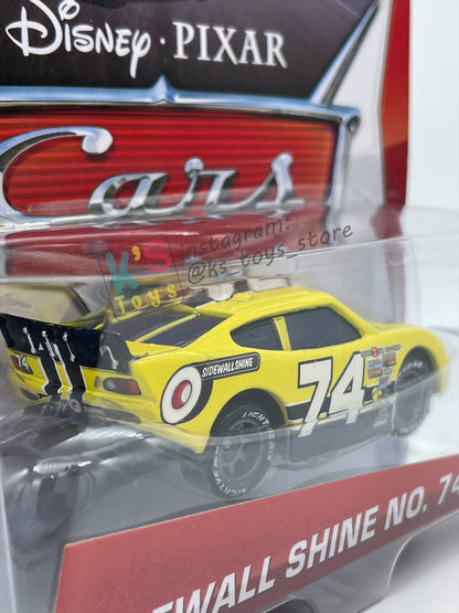 DISNEY PIXAR CARS 1:55 BY MATTEL, "SIDEWALL SHINE NO. 74" - PISTON CUP SERIES - BNIP