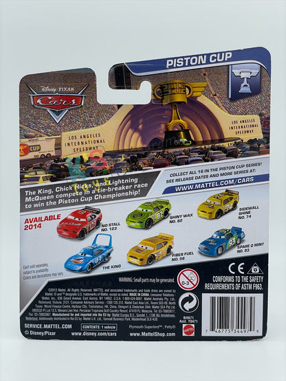 DISNEY PIXAR CARS 1:55 BY MATTEL, "SIDEWALL SHINE NO. 74" - PISTON CUP SERIES - BNIP