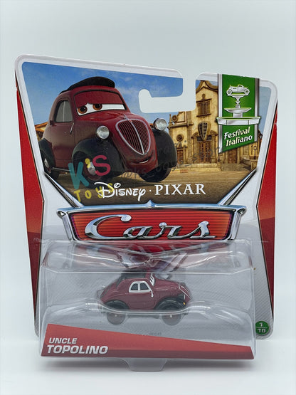 DISNEY PIXAR CARS 1:55 BY MATTEL, "UNCLE TOPOLINO" - FESTIVAL ITALIANO SERIES - BNIP