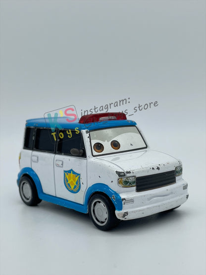 PRE-OWNED / LOOSE DISNEY PIXAR CARS - "OFFICER MURAKAMI" CARS 2 SERIES - PLAYED CONDITION - READ DESCRIPTION!!!!!!!!!!