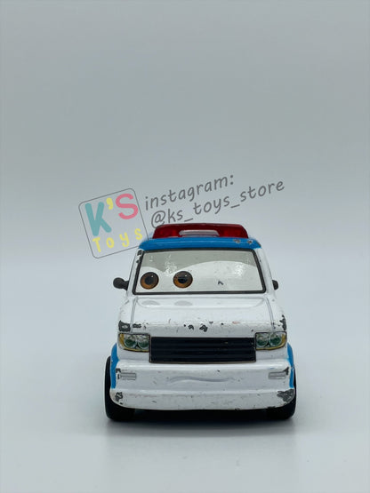 PRE-OWNED / LOOSE DISNEY PIXAR CARS - "OFFICER MURAKAMI" CARS 2 SERIES - PLAYED CONDITION - READ DESCRIPTION!!!!!!!!!!