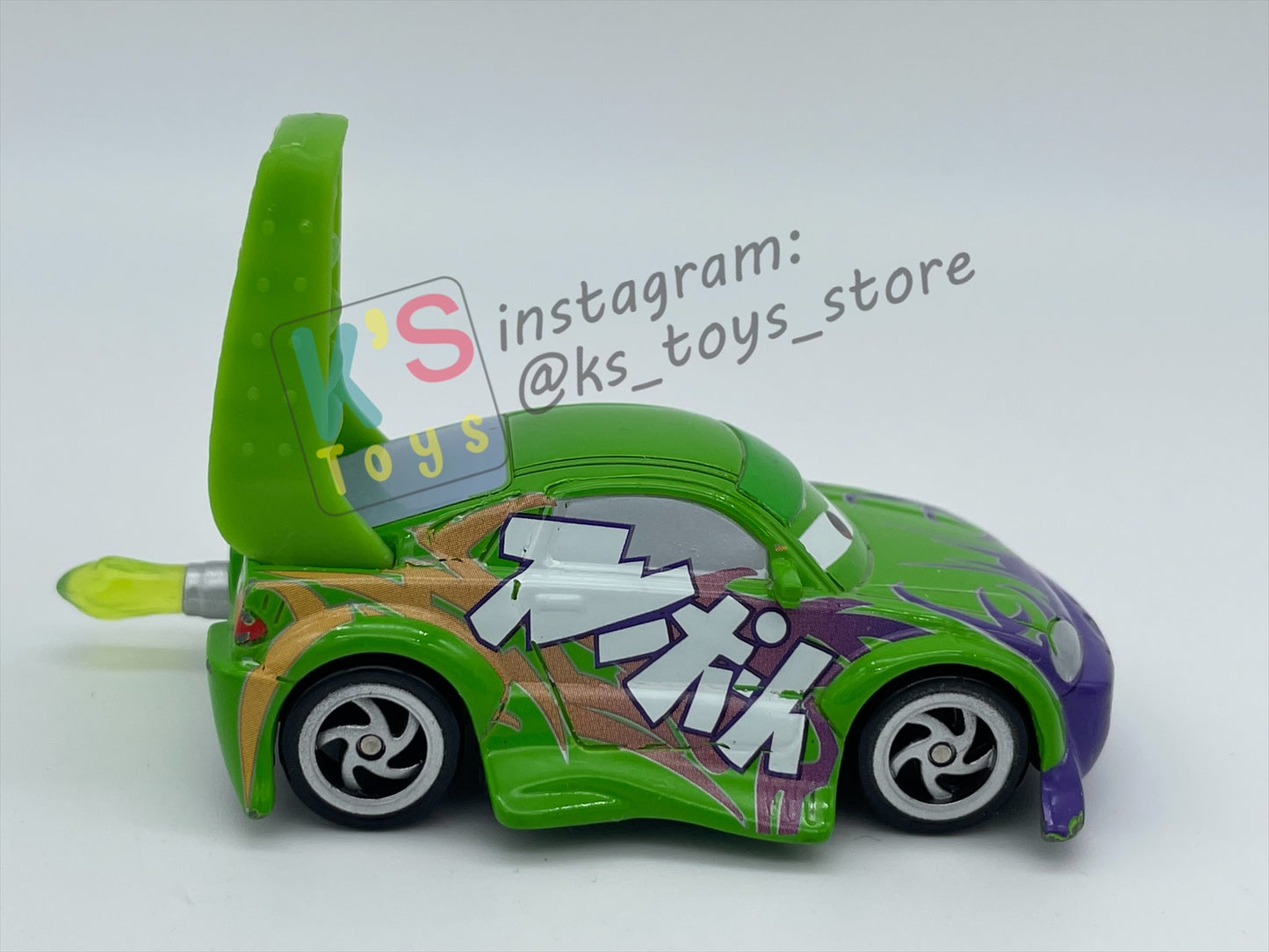PRE-OWNED / LOOSE DISNEY PIXAR CARS BY MATTEL - "WINGO WITH FLAMES" CARS SERIES - PLAYED IN GOOD CONDITION - READ DESCRIPTION!!!!!!!!!!