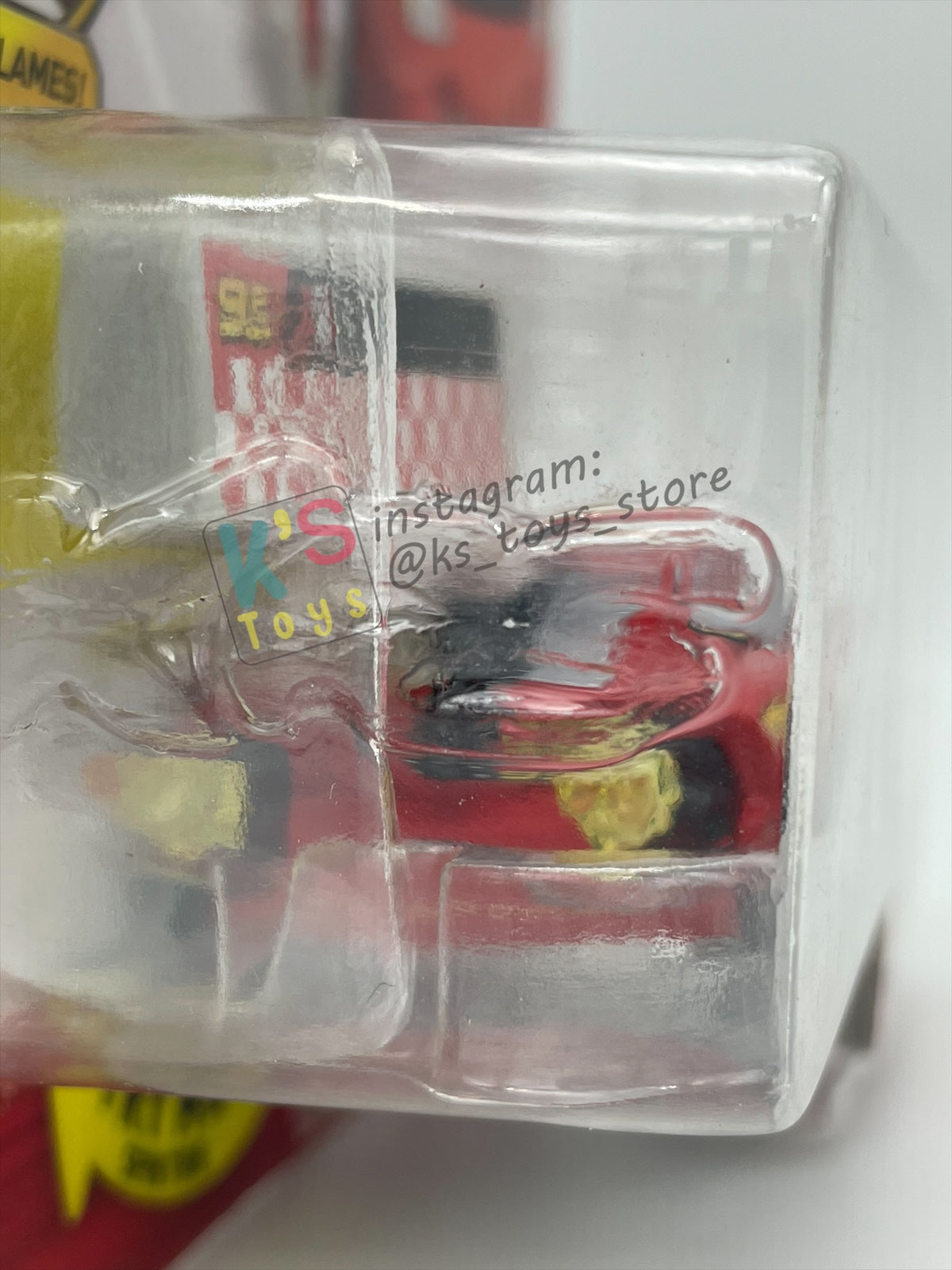 DISNEY PIXAR CARS BY MATTEL 1:55, "LIGHTNING MCQUEEN WITH BLAST WALL" ROCKET RACING SERIES - BNIP