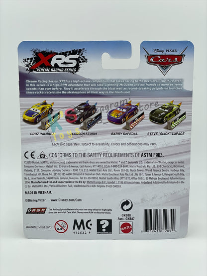 DISNEY PIXAR CARS BY MATTEL 1:55, "LIGHTNING MCQUEEN WITH BLAST WALL" ROCKET RACING SERIES - BNIP
