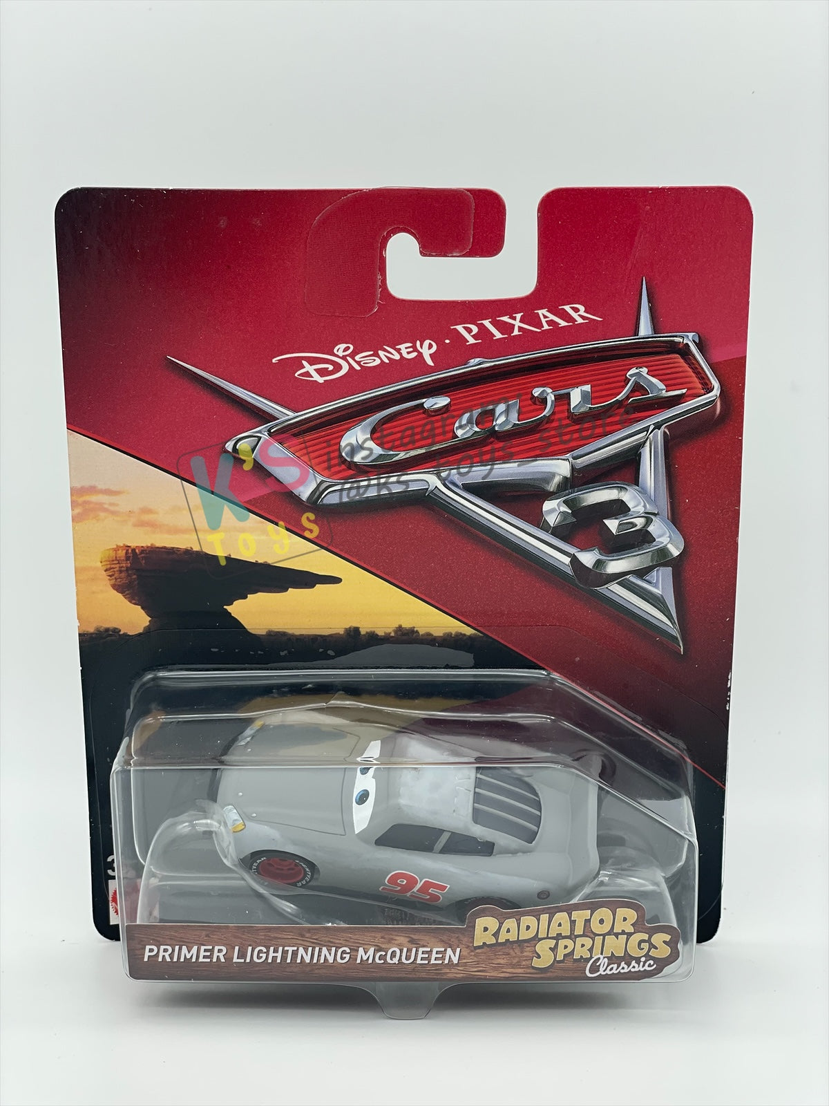 DISNEY PIXAR CARS BY MATTEL 1:55, "PRIMER LIGHTNING MCQUEEN (VARIANT)" CARS 3 RADIATOR SPRINGS CLASSIC - BNIP