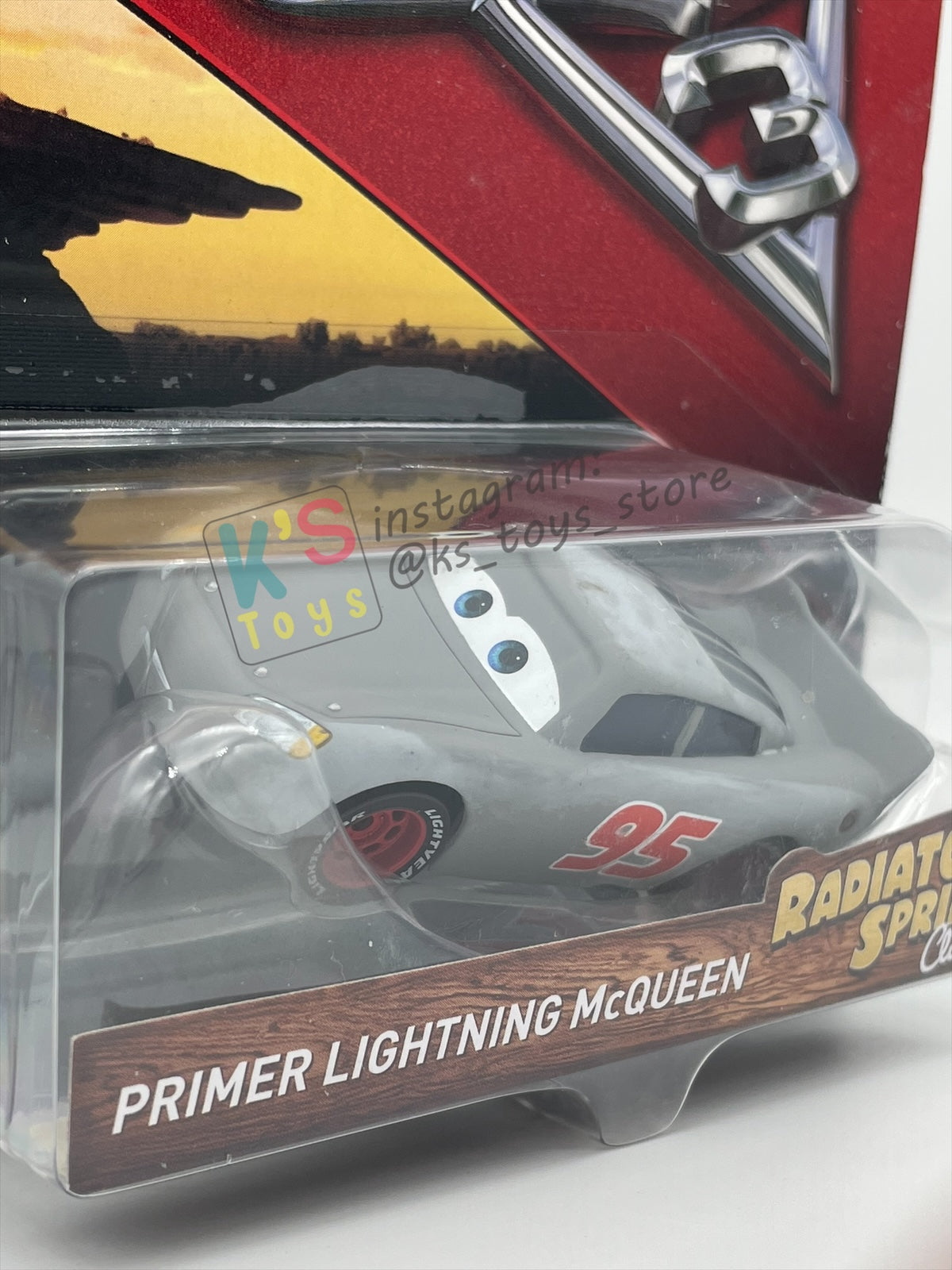 DISNEY PIXAR CARS BY MATTEL 1:55, "PRIMER LIGHTNING MCQUEEN (VARIANT)" CARS 3 RADIATOR SPRINGS CLASSIC - BNIP