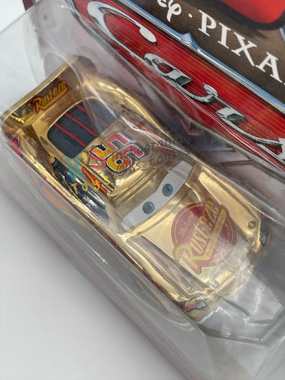 DISNEY PIXAR CARS BY MATTEL 1:55, "GOLDEN LIGHTNING MCQUEEN WITH METALLIC DECO / FINISH" - BNIP
