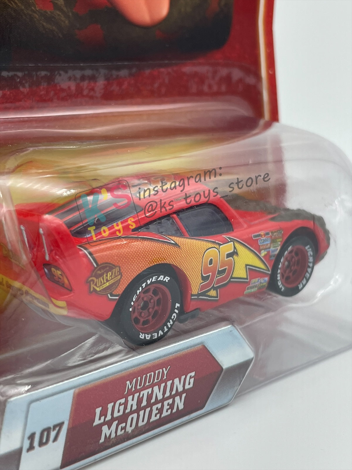 Rare Disney Pixar Cars by Mattel, Muddy Lightning McQueen - Final Lap Series - BNIP