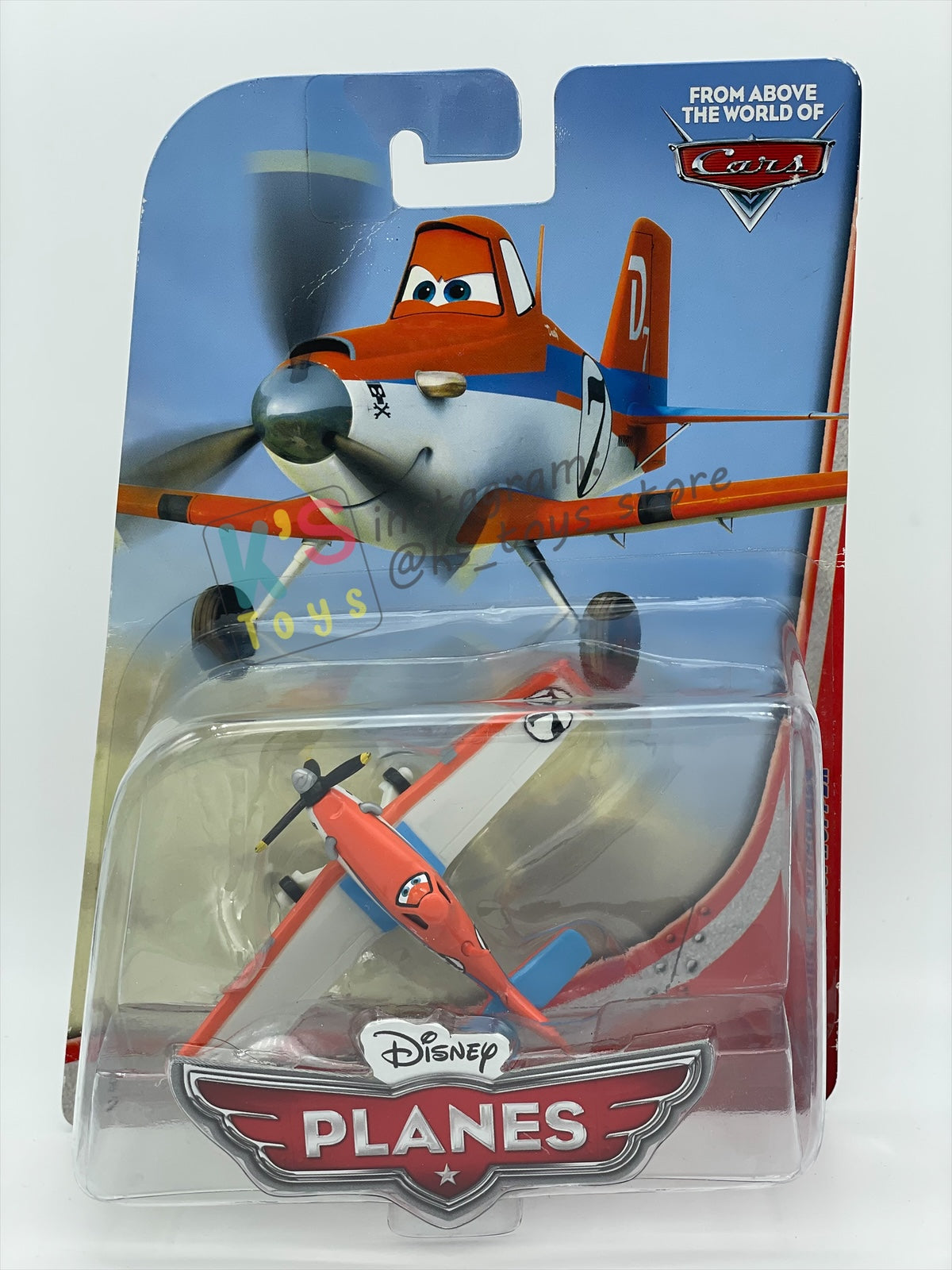 DISNEY PLANES BY MATTEL - RACING DUSTY CROPHOPPER - FROM ABOVE THE WORLD OF CARS - BNIP