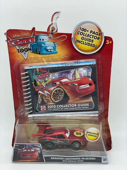 DISNEY PIXAR CARS "DRAGON LIGHTNING MCQUEEN with METALLIC FINISH" TOKYO MATER SERIES - Cars Toon - CARD IN NOT MINT CONDITION - BNIP