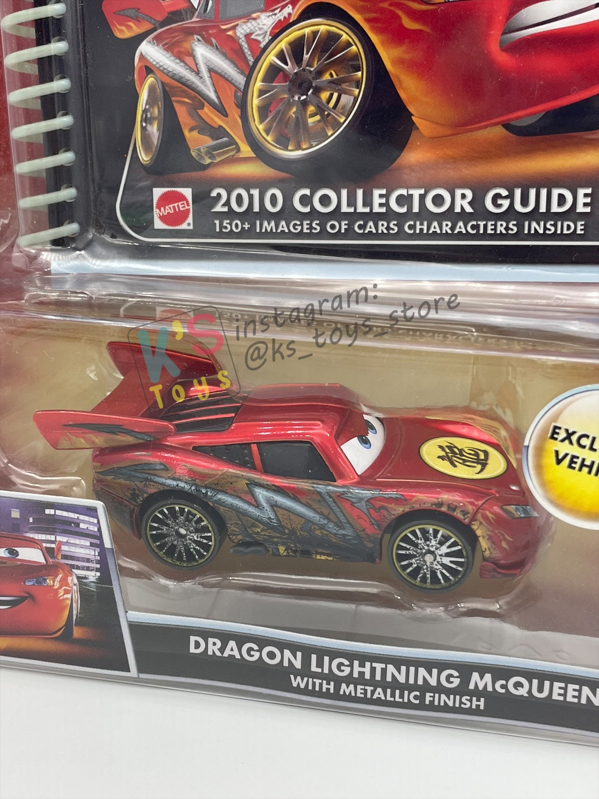 DISNEY PIXAR CARS "DRAGON LIGHTNING MCQUEEN with METALLIC FINISH" TOKYO MATER SERIES - Cars Toon - CARD IN NOT MINT CONDITION - BNIP