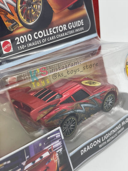 DISNEY PIXAR CARS "DRAGON LIGHTNING MCQUEEN with METALLIC FINISH" TOKYO MATER SERIES - Cars Toon - CARD IN NOT MINT CONDITION - BNIP