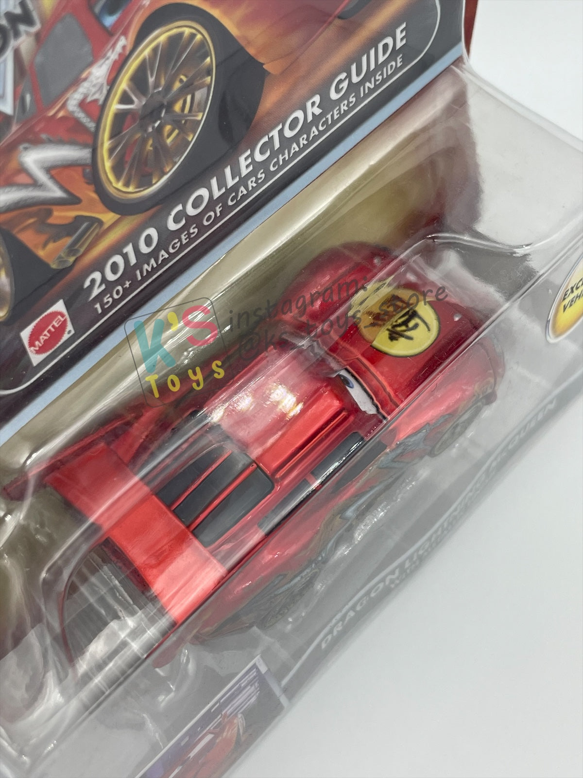 DISNEY PIXAR CARS "DRAGON LIGHTNING MCQUEEN with METALLIC FINISH" TOKYO MATER SERIES - Cars Toon - CARD IN NOT MINT CONDITION - BNIP