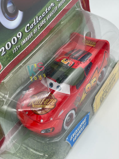 DISNEY PIXAR CARS BY MATTEL 1:55, "NIGHT VISION LIGHTNING MCQUEEN" INCLUDED 2009 COLLECTOR GUIDE - BNIP