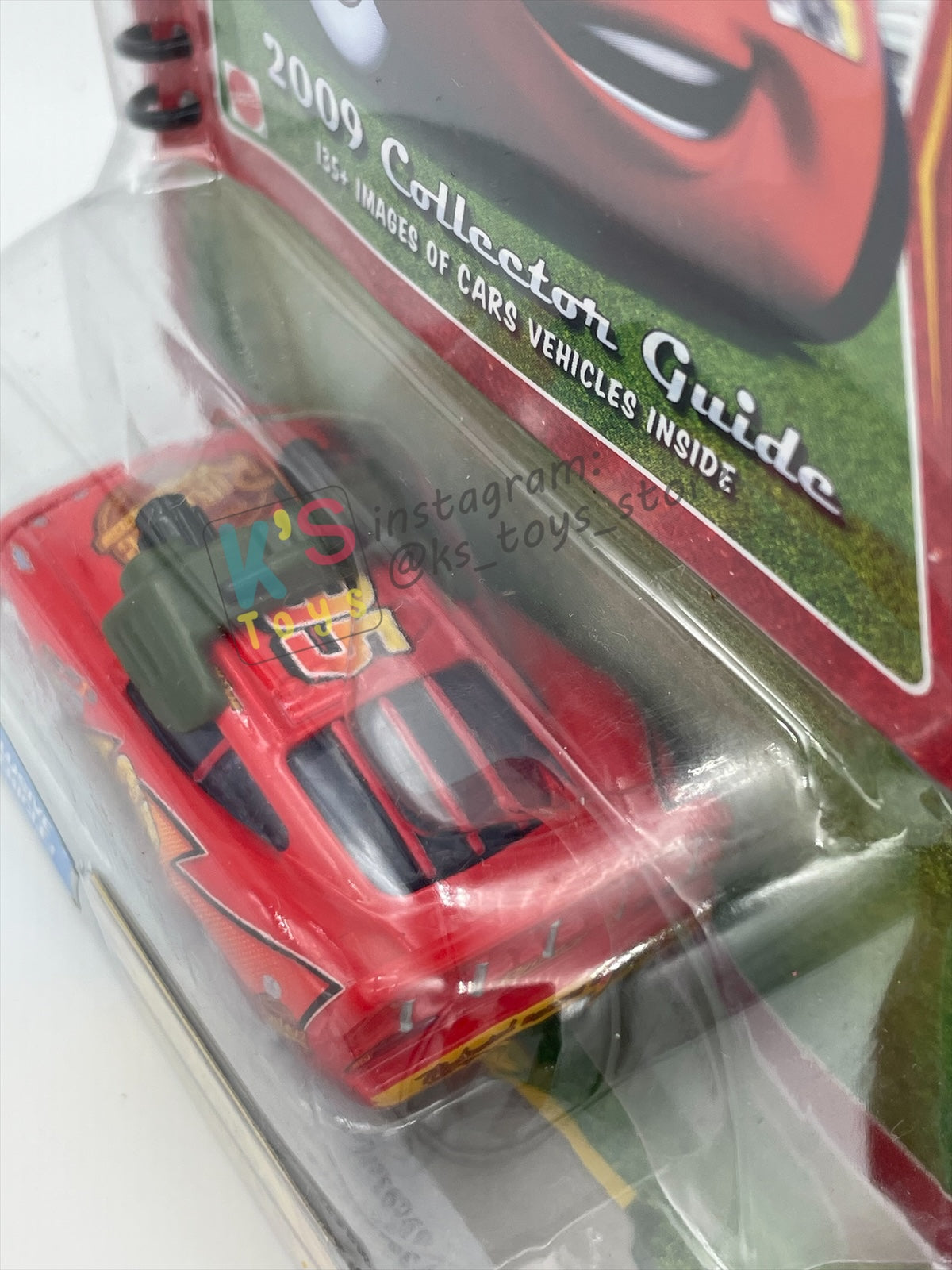 DISNEY PIXAR CARS BY MATTEL 1:55, "NIGHT VISION LIGHTNING MCQUEEN" INCLUDED 2009 COLLECTOR GUIDE - BNIP