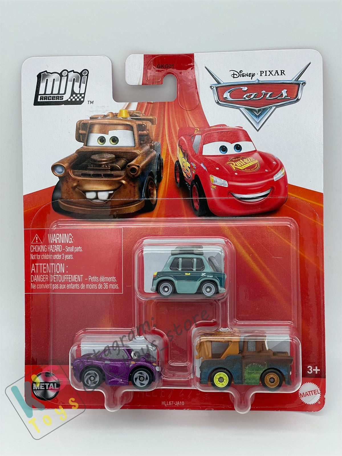 MINI RACERS DISNEY PIXAR CARS 3-PACK PROFESSOR Z, MATER AND HOLLEY SHIFTWELL - BNIP