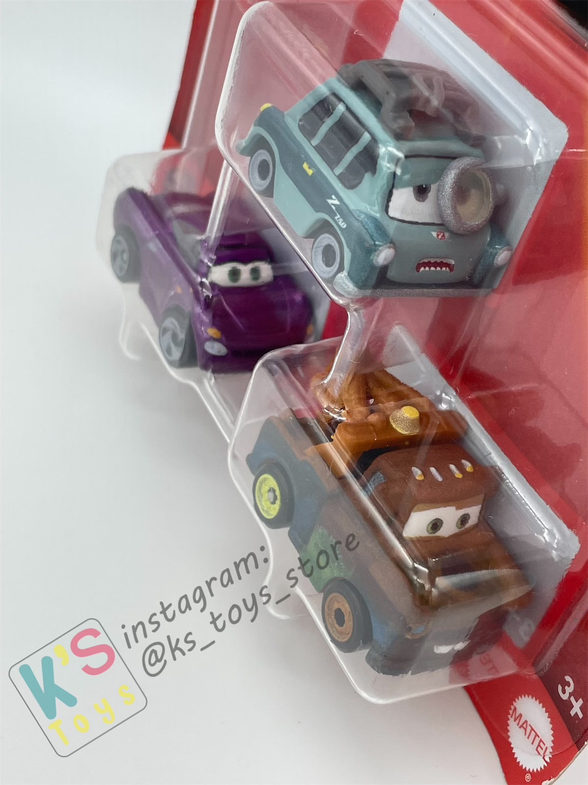 MINI RACERS DISNEY PIXAR CARS 3-PACK PROFESSOR Z, MATER AND HOLLEY SHIFTWELL - BNIP