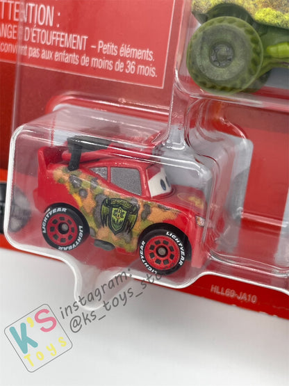 MINI RACERS DISNEY PIXAR CARS 3-PACK MOSS IVY, CRYPTID LIGHTNING MCQUEEN, AND MARGARET - BNIP