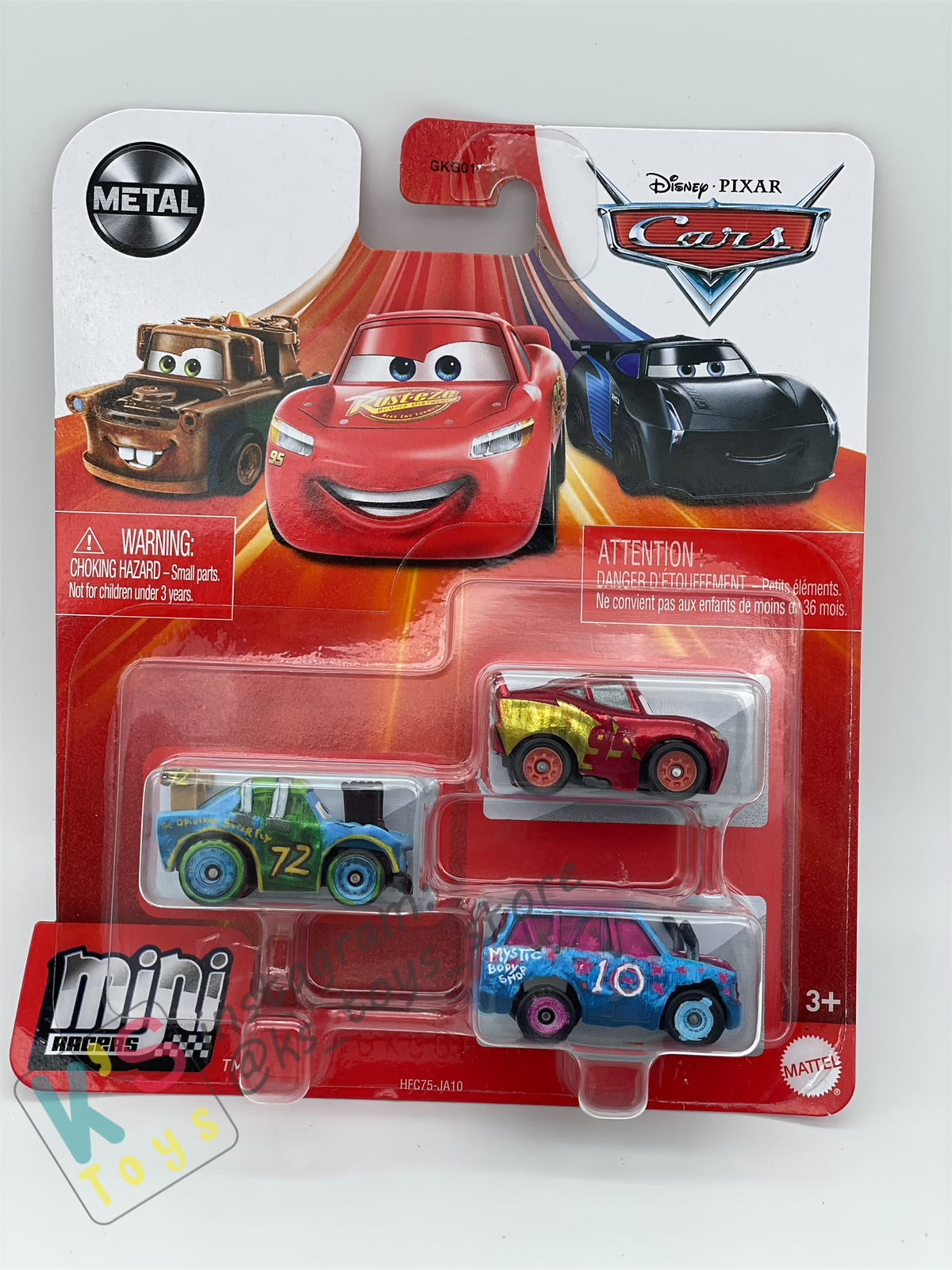 MINI RACERS DISNEY PIXAR CARS 3-PACK SUPERFLY, RUSTEZE LIGHTNING MCQUEEN, AND BLINDSPOT - BNIP